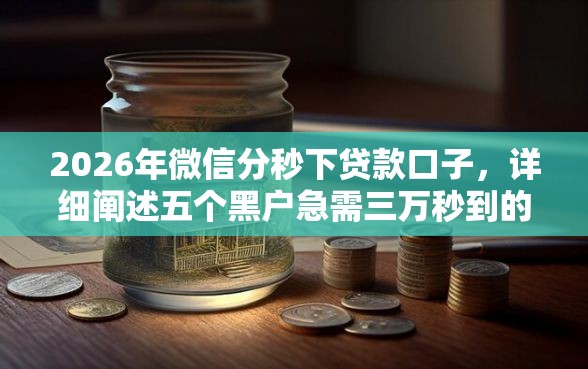 2026年微信分秒下贷款口子，详细阐述五个黑户急需三万秒到的的平台