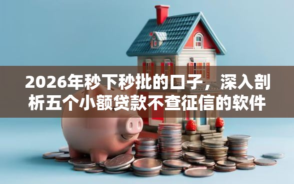 2026年秒下秒批的口子，深入剖析五个小额贷款不查征信的软件