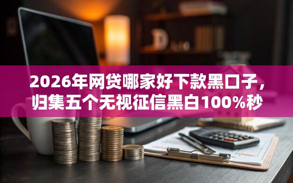 2026年网贷哪家好下款黑口子，归集五个无视征信黑白100%秒下平台
