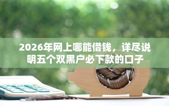 2026年网上哪能借钱，详尽说明五个双黑户必下款的口子