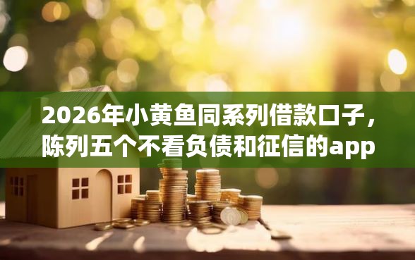 2026年小黄鱼同系列借款口子，陈列五个不看负债和征信的app