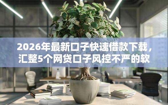 2026年最新口子快速借款下载，汇整5个网贷口子风控不严的软件