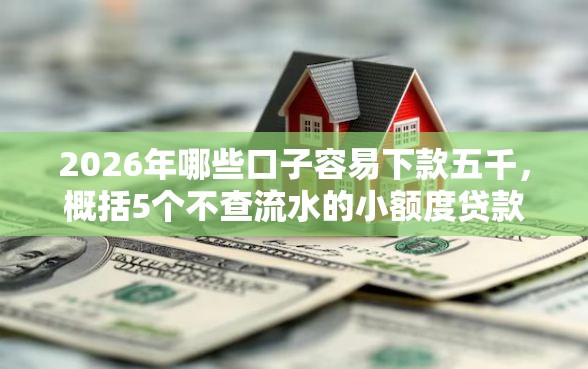 2026年哪些口子容易下款五千，概括5个不查流水的小额度贷款平台