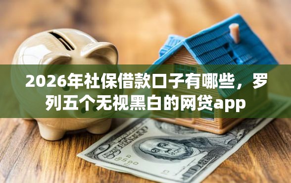 2026年社保借款口子有哪些，罗列五个无视黑白的网贷app