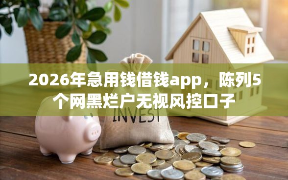 2026年急用钱借钱app，陈列5个网黑烂户无视风控口子