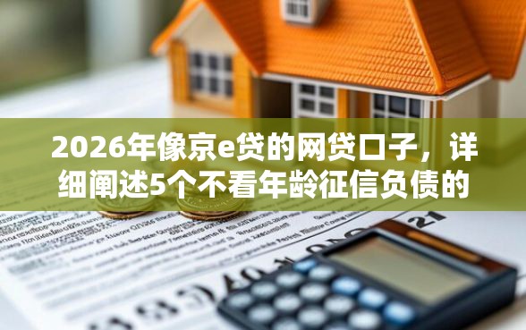 2026年像京e贷的网贷口子，详细阐述5个不看年龄征信负债的口子