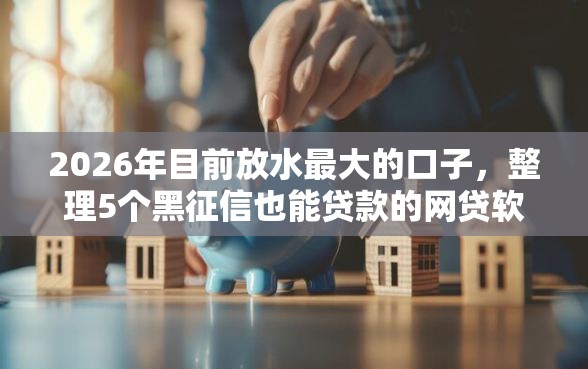 2026年目前放水最大的口子，整理5个黑征信也能贷款的网贷软件