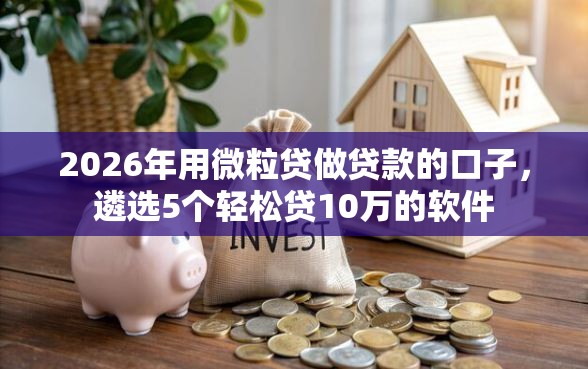 2026年用微粒贷做贷款的口子，遴选5个轻松贷10万的软件