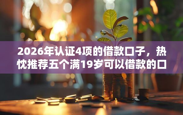 2026年认证4项的借款口子，热忱推荐五个满19岁可以借款的口子