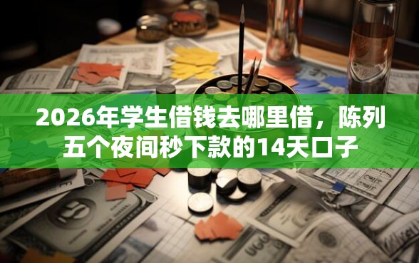 2026年学生借钱去哪里借，陈列五个夜间秒下款的14天口子