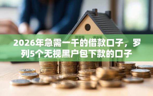 2026年急需一千的借款口子，罗列5个无视黑户包下款的口子