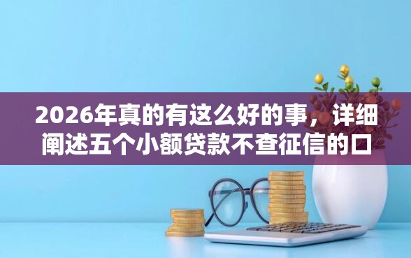 2026年真的有这么好的事，详细阐述五个小额贷款不查征信的口子