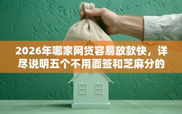 2026年哪家网贷容易放款快，详尽说明五个不用面签和芝麻分的贷款口子