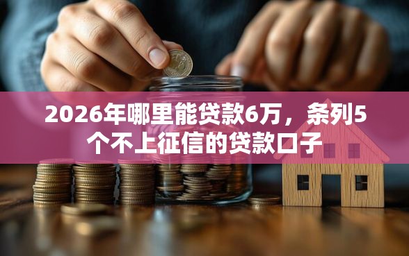 2026年哪里能贷款6万，条列5个不上征信的贷款口子