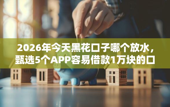 2026年今天黑花口子哪个放水，甄选5个APP容易借款1万块的口子