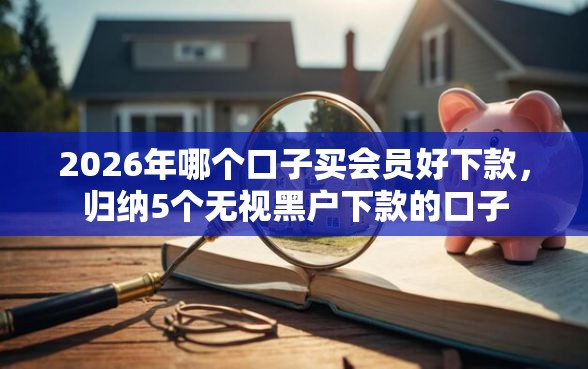 2026年哪个口子买会员好下款，归纳5个无视黑户下款的口子