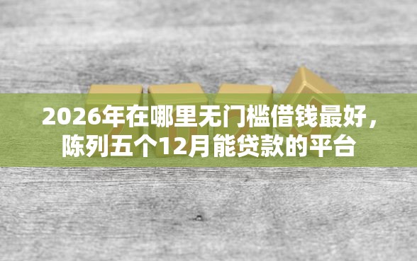 2026年在哪里无门槛借钱最好，陈列五个12月能贷款的平台