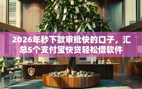2026年秒下款审批快的口子，汇总5个支付宝快贷轻松借软件