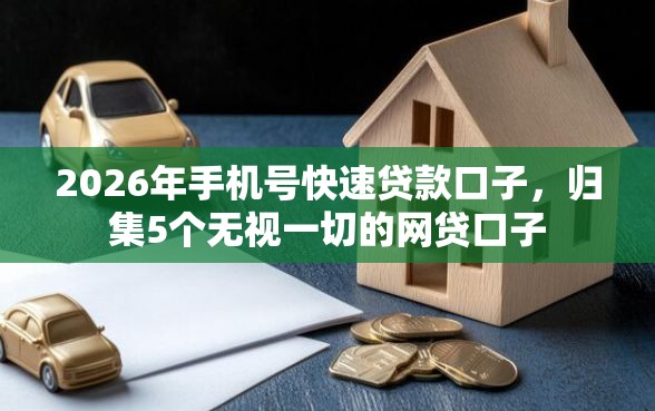 2026年手机号快速贷款口子，归集5个无视一切的网贷口子
