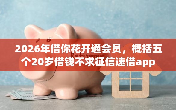 2026年借你花开通会员，概括五个20岁借钱不求征信速借app