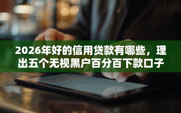 2026年好的信用贷款有哪些，理出五个无视黑户百分百下款口子