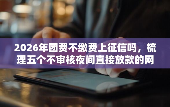 2026年团费不缴费上征信吗，梳理五个不审核夜间直接放款的网贷平台