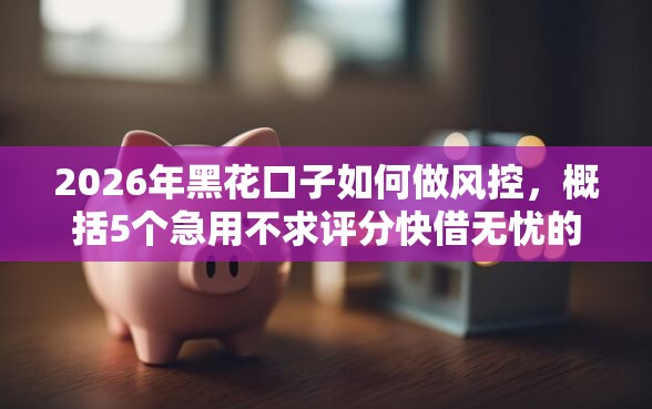 2026年黑花口子如何做风控，概括5个急用不求评分快借无忧的软件