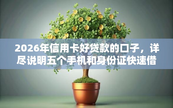 2026年信用卡好贷款的口子，详尽说明五个手机和身份证快速借钱软件