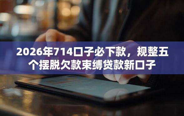 2026年714口子必下款，规整五个摆脱欠款束缚贷款新口子