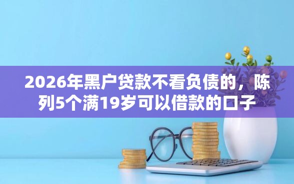 2026年黑户贷款不看负债的，陈列5个满19岁可以借款的口子