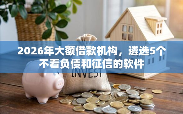 2026年大额借款机构，遴选5个不看负债和征信的软件