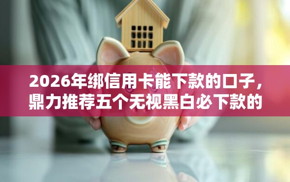 2026年绑信用卡能下款的口子，鼎力推荐五个无视黑白必下款的网贷软件