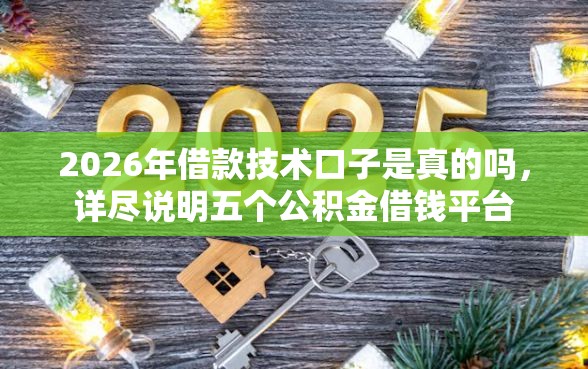 2026年借款技术口子是真的吗，详尽说明五个公积金借钱平台