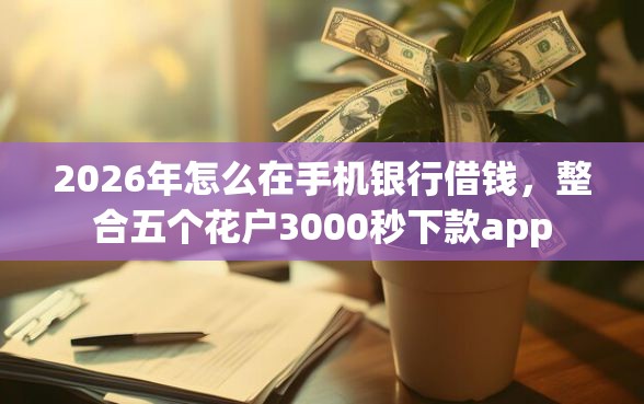 2026年怎么在手机银行借钱，整合五个花户3000秒下款app
