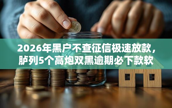 2026年黑户不查征信极速放款，胪列5个高炮双黑逾期必下款软件