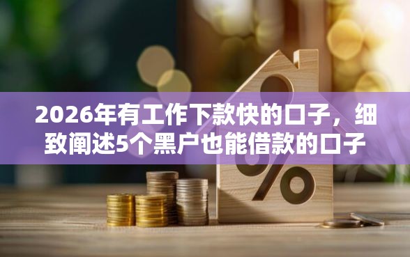 2026年有工作下款快的口子，细致阐述5个黑户也能借款的口子