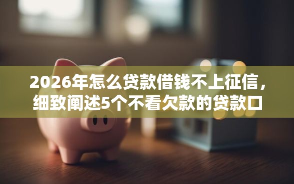 2026年怎么贷款借钱不上征信，细致阐述5个不看欠款的贷款口子