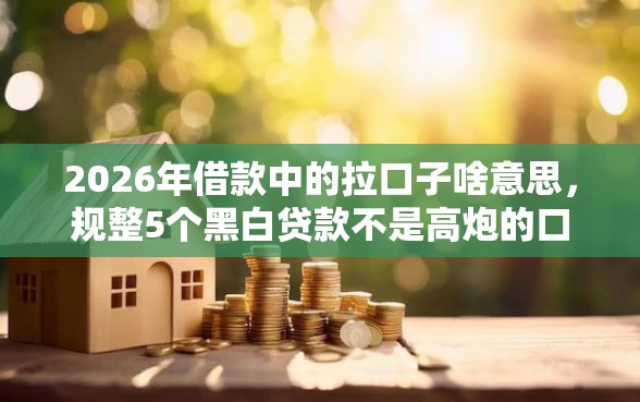 2026年借款中的拉口子啥意思，规整5个黑白贷款不是高炮的口子