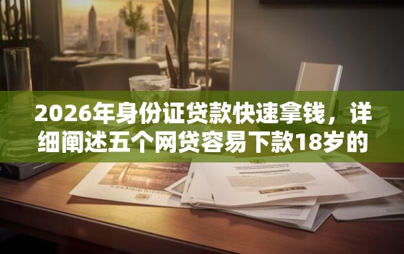 2026年身份证贷款快速拿钱，详细阐述五个网贷容易下款18岁的口子