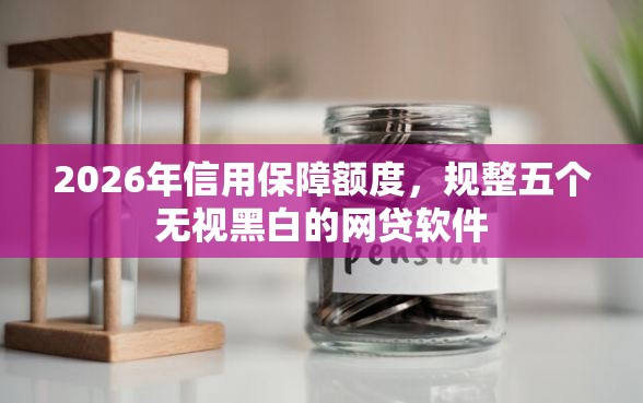 2026年信用保障额度，规整五个无视黑白的网贷软件
