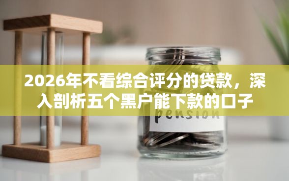2026年不看综合评分的贷款，深入剖析五个黑户能下款的口子