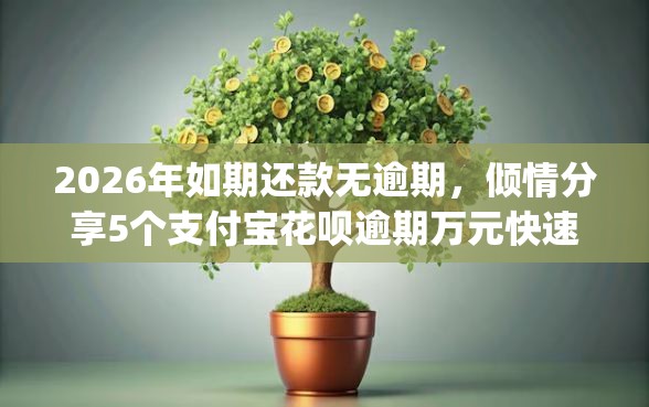2026年如期还款无逾期，倾情分享5个支付宝花呗逾期万元快速贷款app