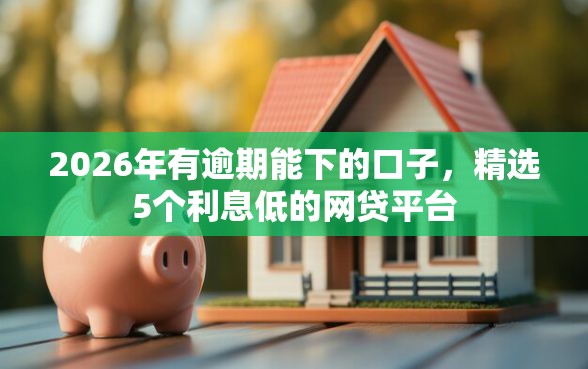 2026年有逾期能下的口子，精选5个利息低的网贷平台