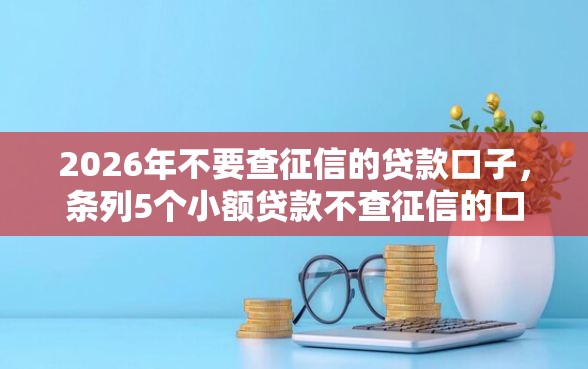 2026年不要查征信的贷款口子，条列5个小额贷款不查征信的口子