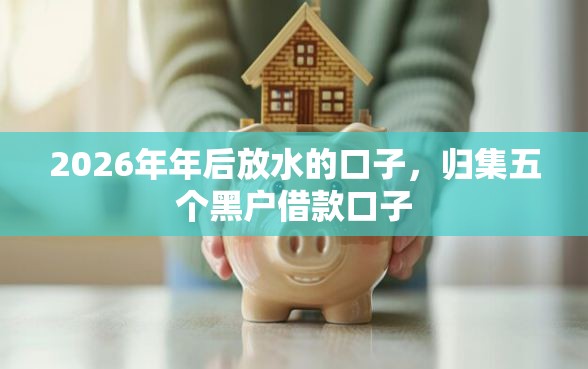 2026年年后放水的口子，归集五个黑户借款口子