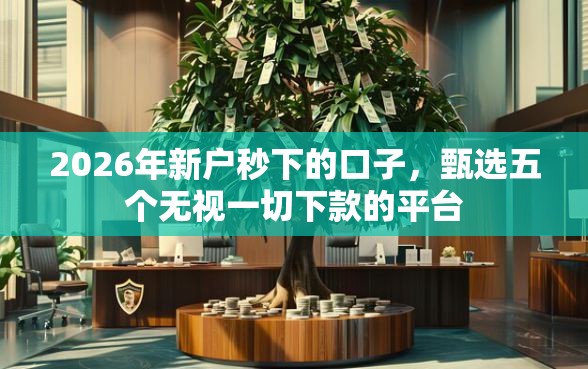 2026年新户秒下的口子，甄选五个无视一切下款的平台