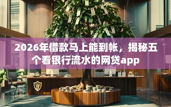 2026年借款马上能到帐，揭秘五个看银行流水的网贷app