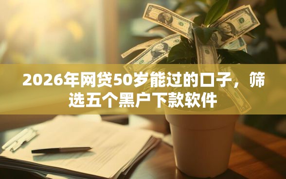 2026年网贷50岁能过的口子，筛选五个黑户下款软件