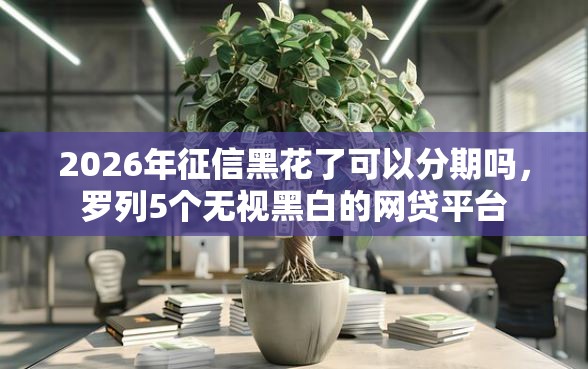 2026年征信黑花了可以分期吗，罗列5个无视黑白的网贷平台