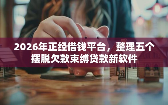 2026年正经借钱平台，整理五个摆脱欠款束缚贷款新软件
